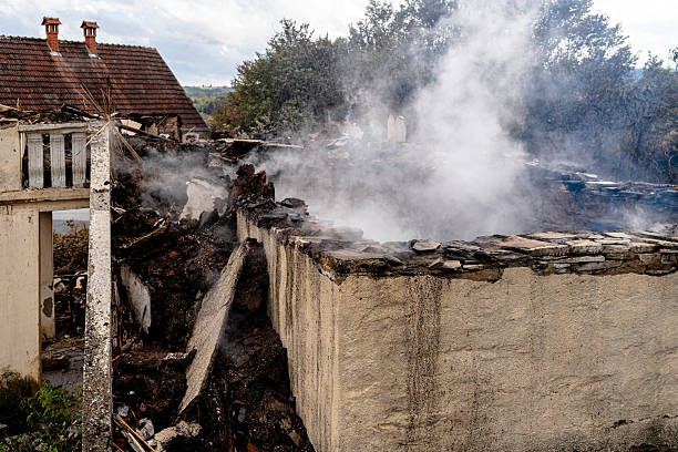 Professional Fire Damage Removal technician working in Ashton, MD